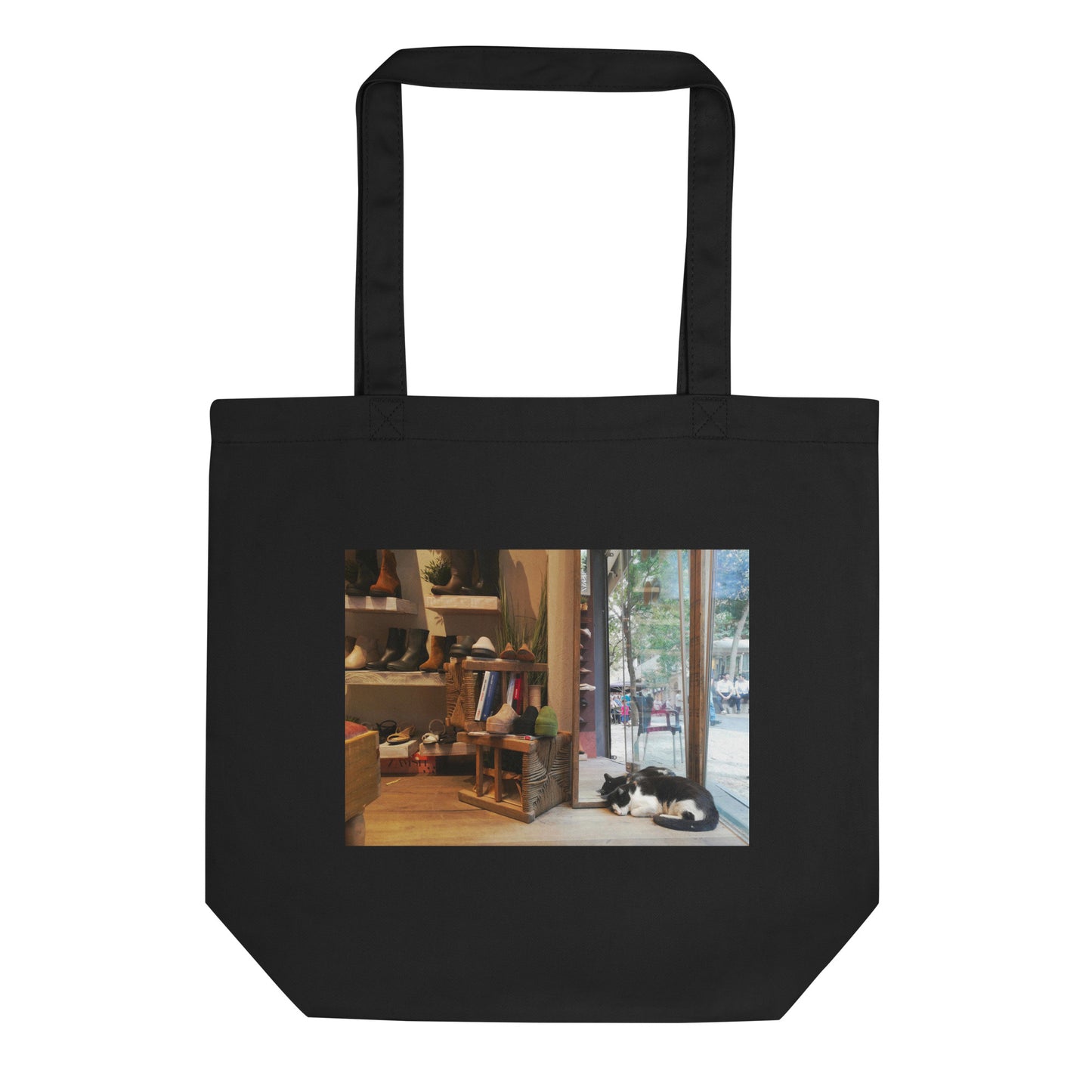 Cat, chair, shoes, window, sun Eco-friendly Tote Bag Realism series