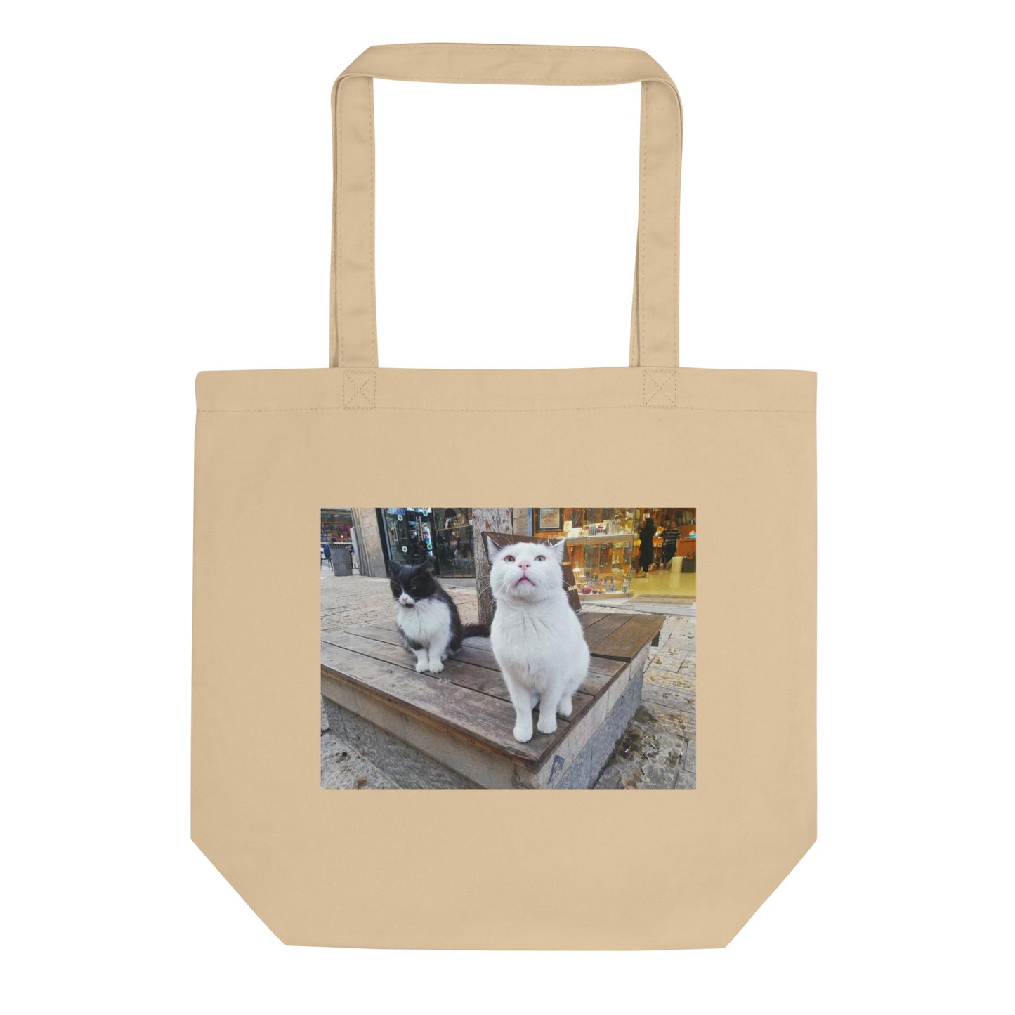 Sit! Chat with Cat! Eco-friendly Tote Bag Realism series