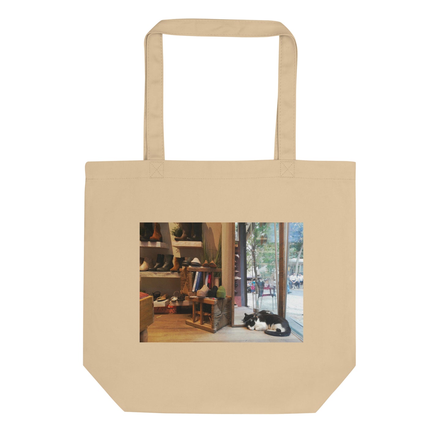 Cat, chair, shoes, window, sun Eco-friendly Tote Bag Realism series